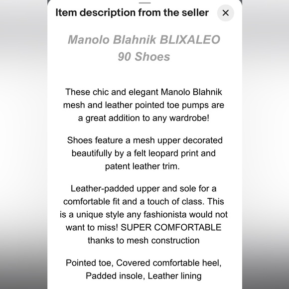 Manolo Blahnik - Leopard Mesh Pumps - Picture 8 of 8